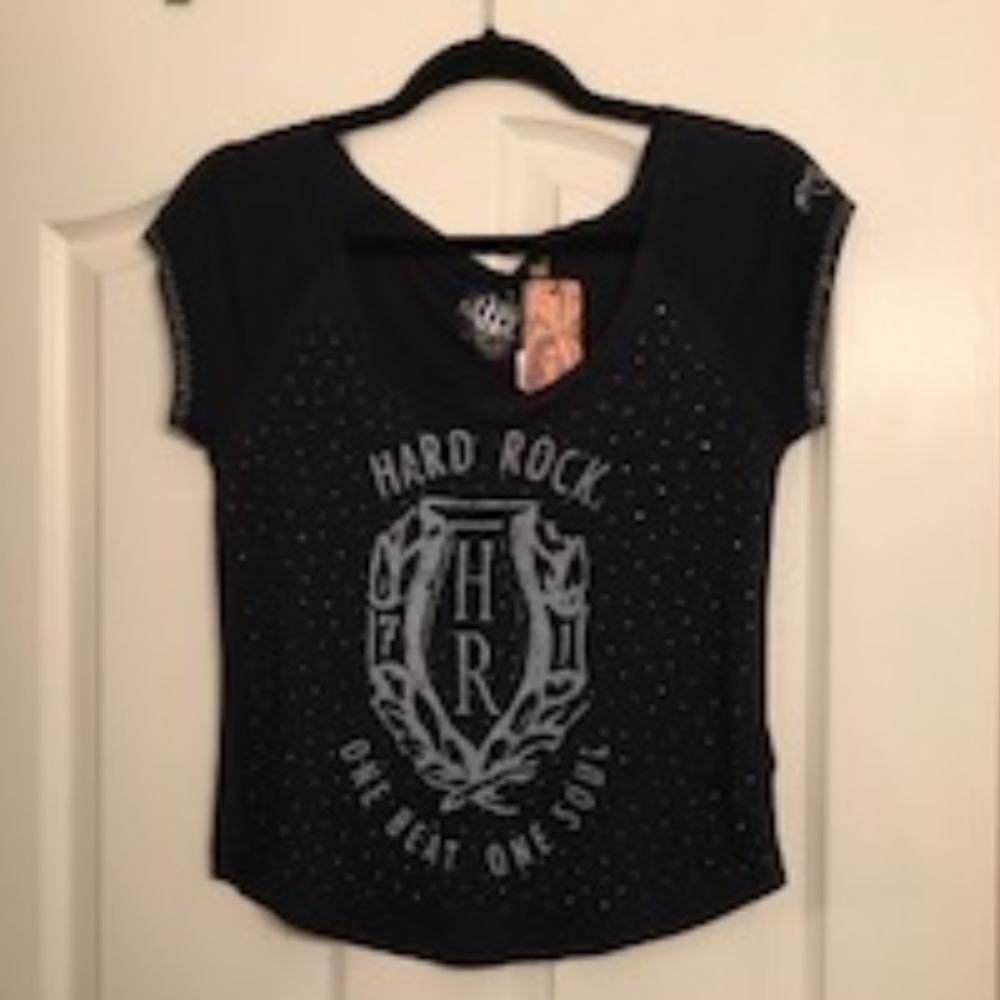 Hard Rock by Laura Be, Embellished TShirt, S, NWT